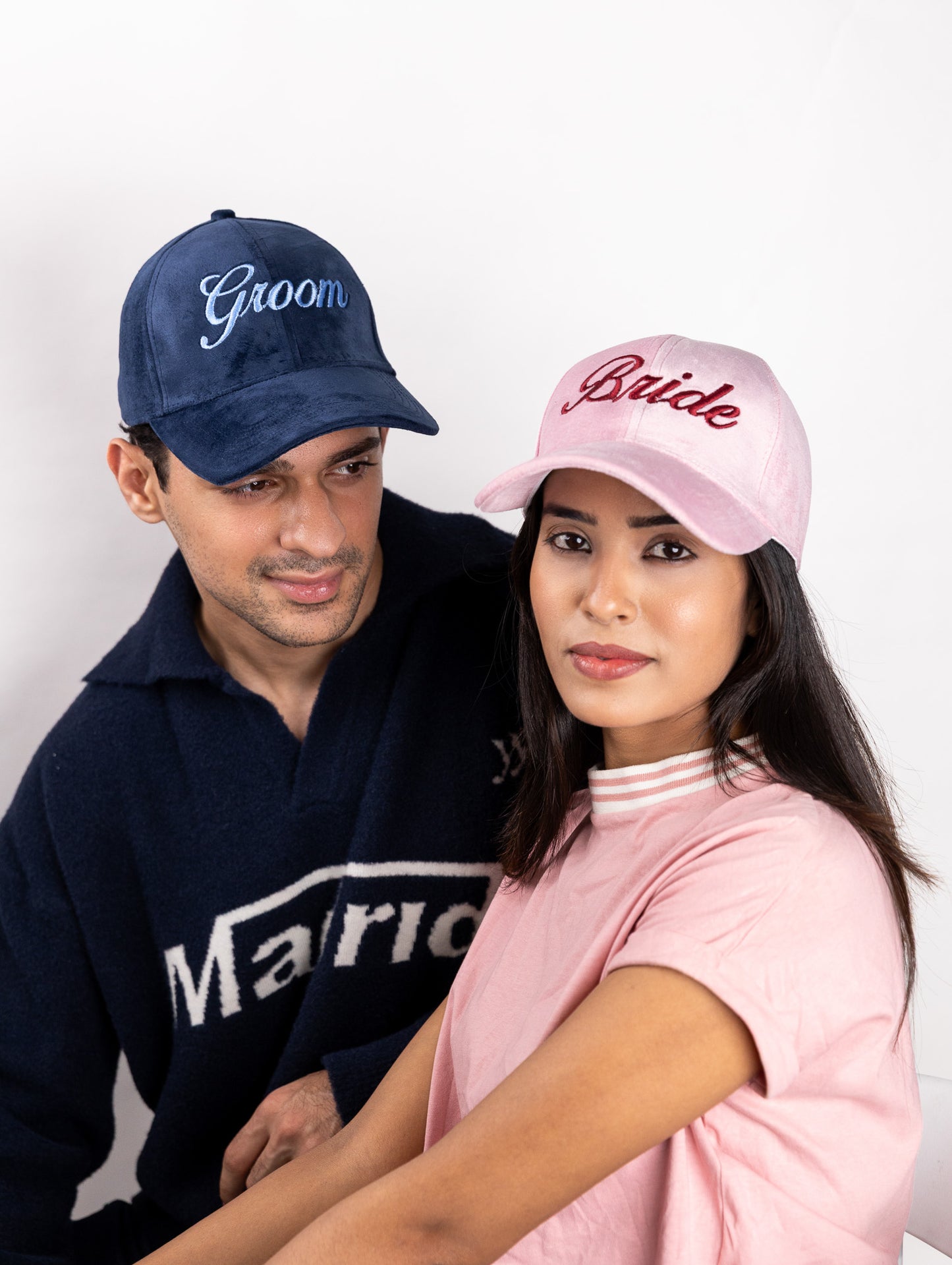 Customised Bride and Groom Caps