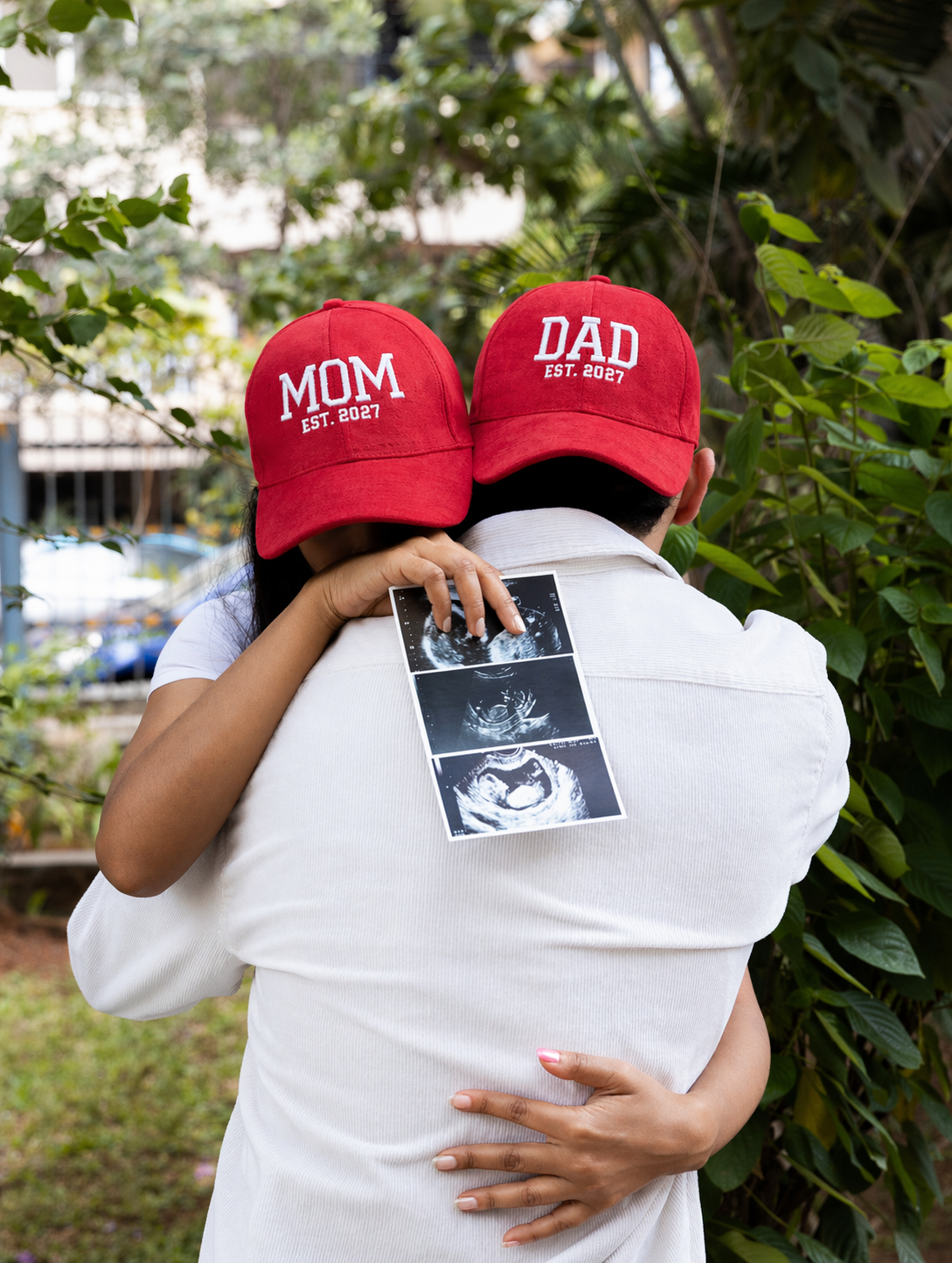 Customised Mom & Dad Est Caps (Set of 2 Caps)