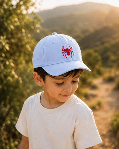 Spider Embroidered Customised Kids Cap