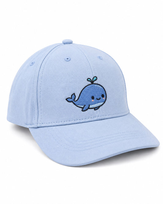 Whale Embroidered Customised Kids Cap