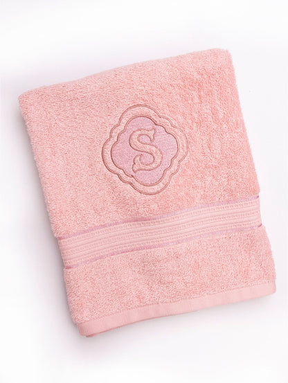 Initial Monogram Embroidered Towel